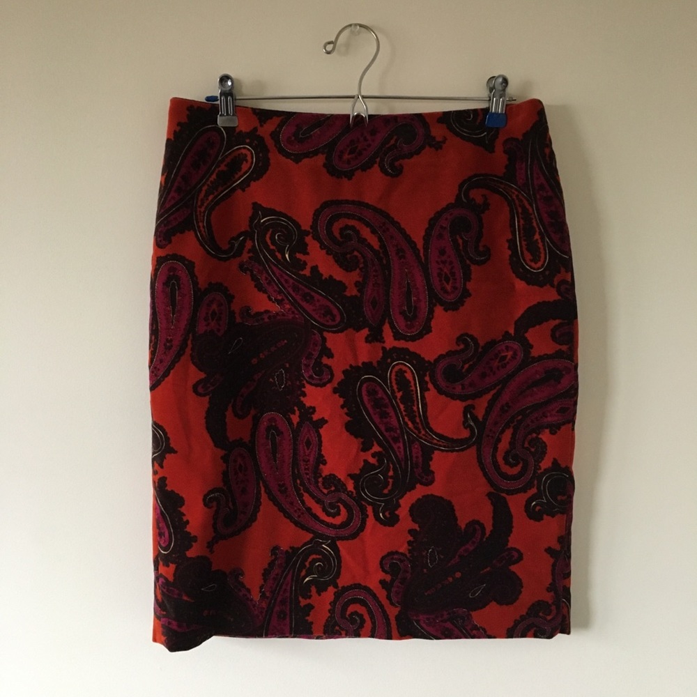 Talbots Paisley Skirt